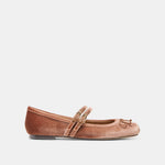 Gibsen Dk Rose Velvet Ballet Flats | Dolce Vita