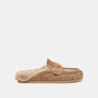 Jodero Plush Mushroom Suede Flats | Dolce Vita