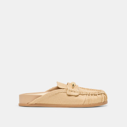 Jodero Lt Natural Raffia Flats | Dolce Vita
