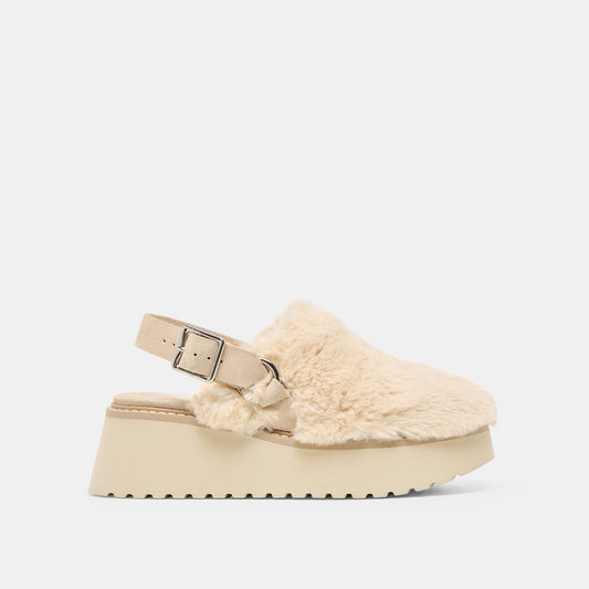 Lansy Natural Plush Flats | Dolce Vita