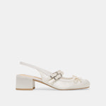 Loris True White Satin Heels | Dolce Vita