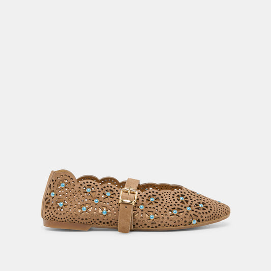 Morgin Mushroom Suede Ballet Flats | Dolce Vita