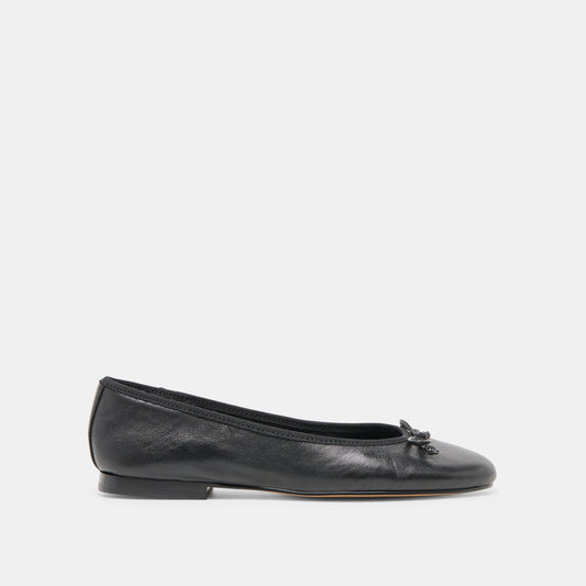 Ritla Black Leather Ballet Flats | Dolce Vita