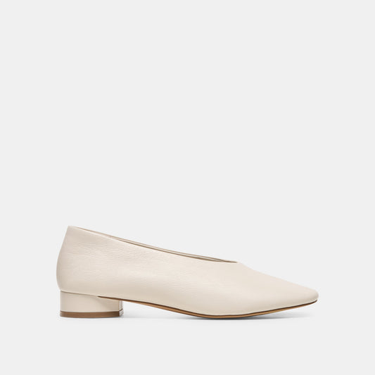 ANDEY Bone Leather Block-Heel Ballet Flats | Dolce Vita