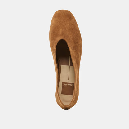 ANDEY BALLET FLATS BROWN SUEDE