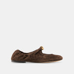 Cornel Dk Brown Suede Flats | Dolce Vita
