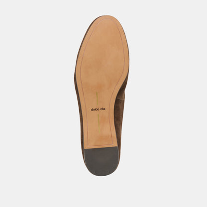 EILA FLATS DK BROWN SUEDE