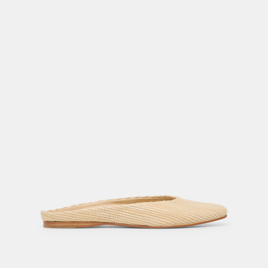 Eila Lt Natural Raffia Flats | Dolce Vita