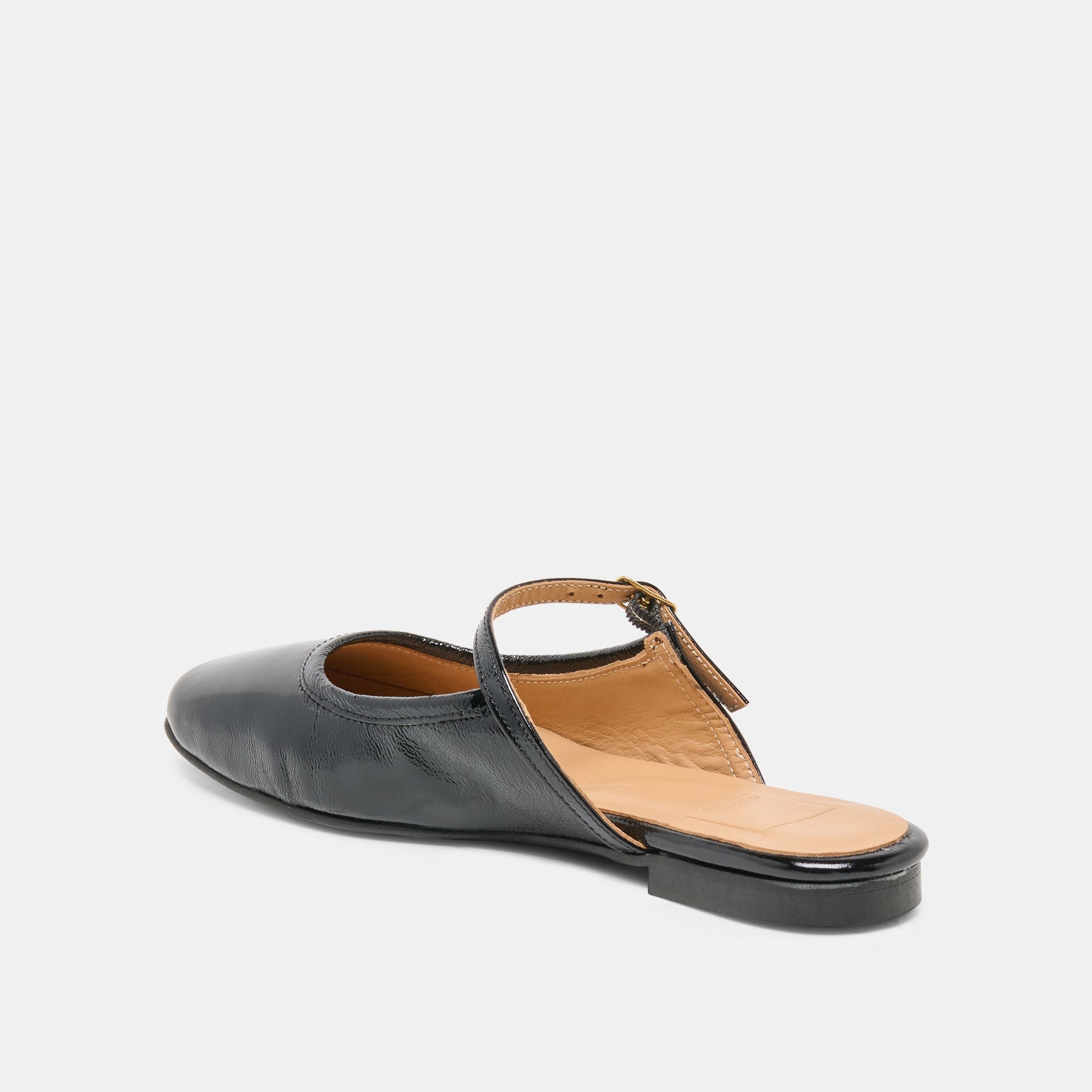 ELIO FLATS BLACK LEATHER