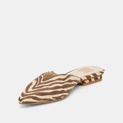 ELM FLATS BEIGE ZEBRA RAFFIA