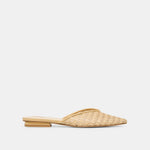 Elm Natural Cross Hatch Raffia Flats | Dolce Vita