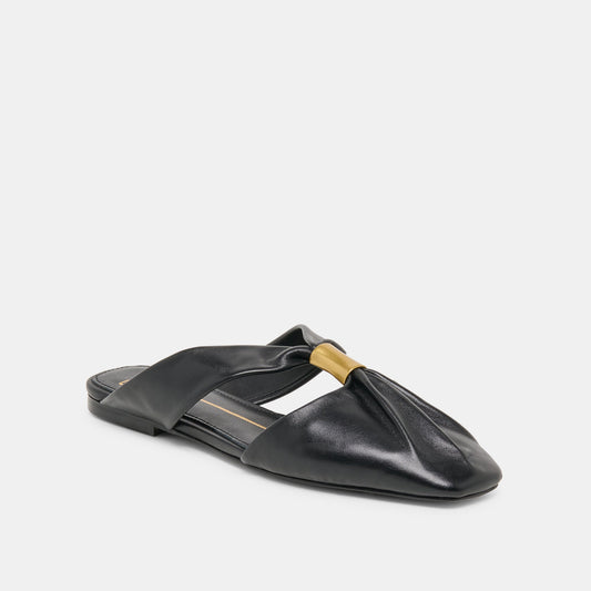 FRANEY FLATS BLACK LEATHER