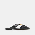 Franey Black Leather Flats | Dolce Vita