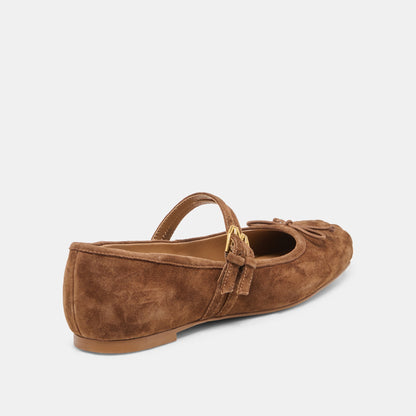 GIBSEN BALLET FLATS COCOA SUEDE