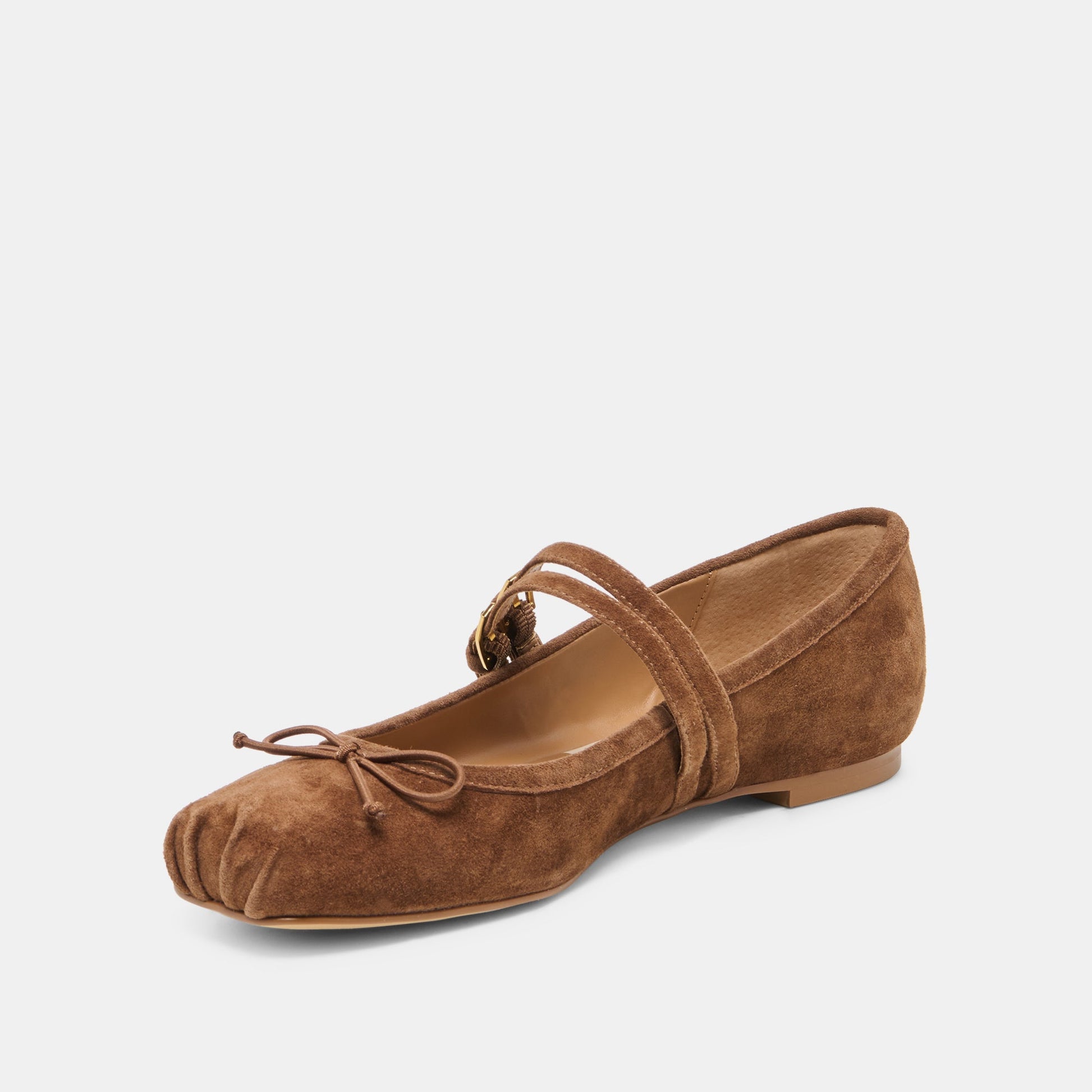 GIBSEN BALLET FLATS COCOA SUEDE