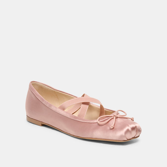 GWINN BALLET FLATS BLUSH SATIN