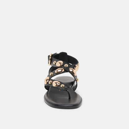 JAYDE SANDALS BLACK LEATHER