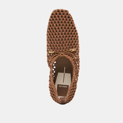 KAYLYN FLATS DK BROWN CROCHET