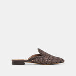 Kirt Chocolate Cross Hatch Raffia Flats | Dolce Vita