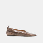 KORY Snake Tan Embossed Leather Ballet Flats | Dolce Vita