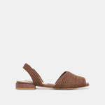MARZY Cocoa Raffia Slingback Peep-Toe Sandals | Dolce Vita