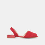 MARZY Red Raffia Slingback Peep-Toe Sandals | Dolce Vita
