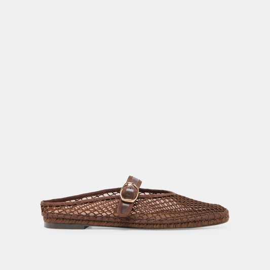 Milie Chocolate Woven Mesh Flats | Dolce Vita