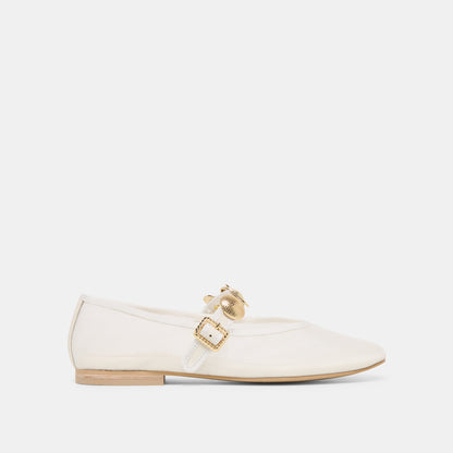 Relan Mesh White Mesh Ballet Flats | Dolce Vita