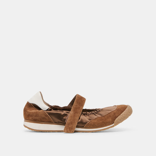 SPRUCE Cocoa Satin Mary-Jane Ballet Sneakers | Dolce Vita
