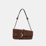 Alice Chocolate Suede Shoulder Bag | Dolce Vita