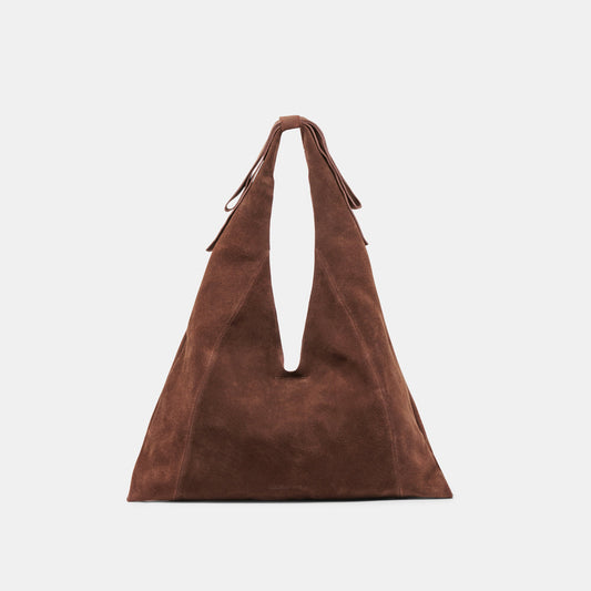 Marie Chocolate Suede Tote | Dolce Vita