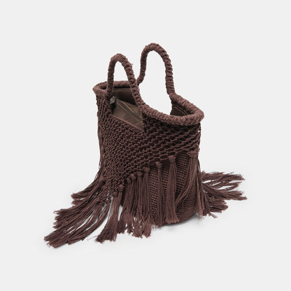 BIRCH HANDBAG CHOCOLATE CROCHET