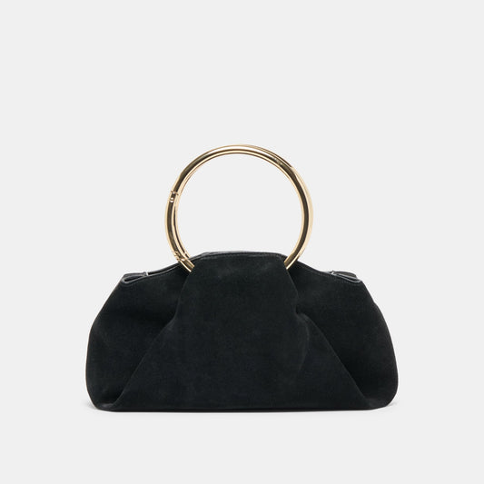 Channing Black Suede Handbag | Dolce Vita