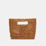 LINZY Natural Wood Top-Handle Handbag with Crossbody Strap | Dolce Vita