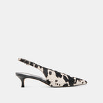 Alenna Black White Taurus Calf Hair Heels | Dolce Vita