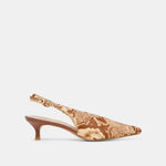 Alenna Brown Snake Calf Hair Heels | Dolce Vita