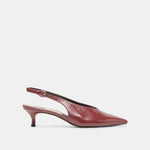 Alenna Oxblood Crinkle Heels | Dolce Vita