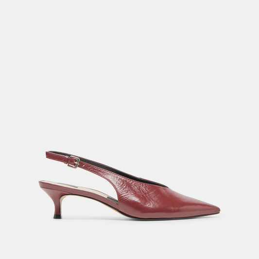 Alenna Oxblood Crinkle Heels | Dolce Vita