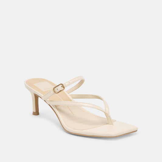 BIAGA HEELS OFF WHITE LEATHER