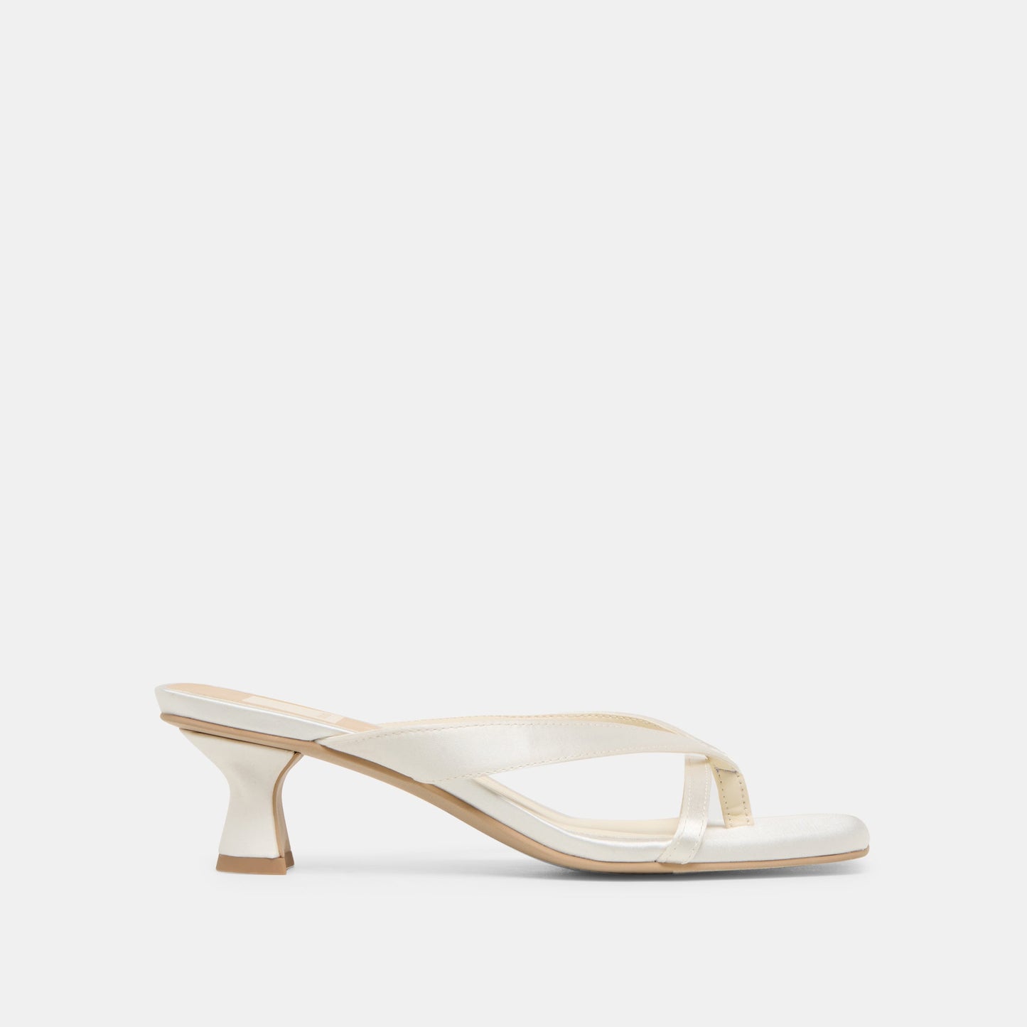 Brevel True White Satin Heels | Dolce Vita