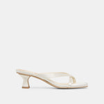 Brevel True White Satin Heels | Dolce Vita