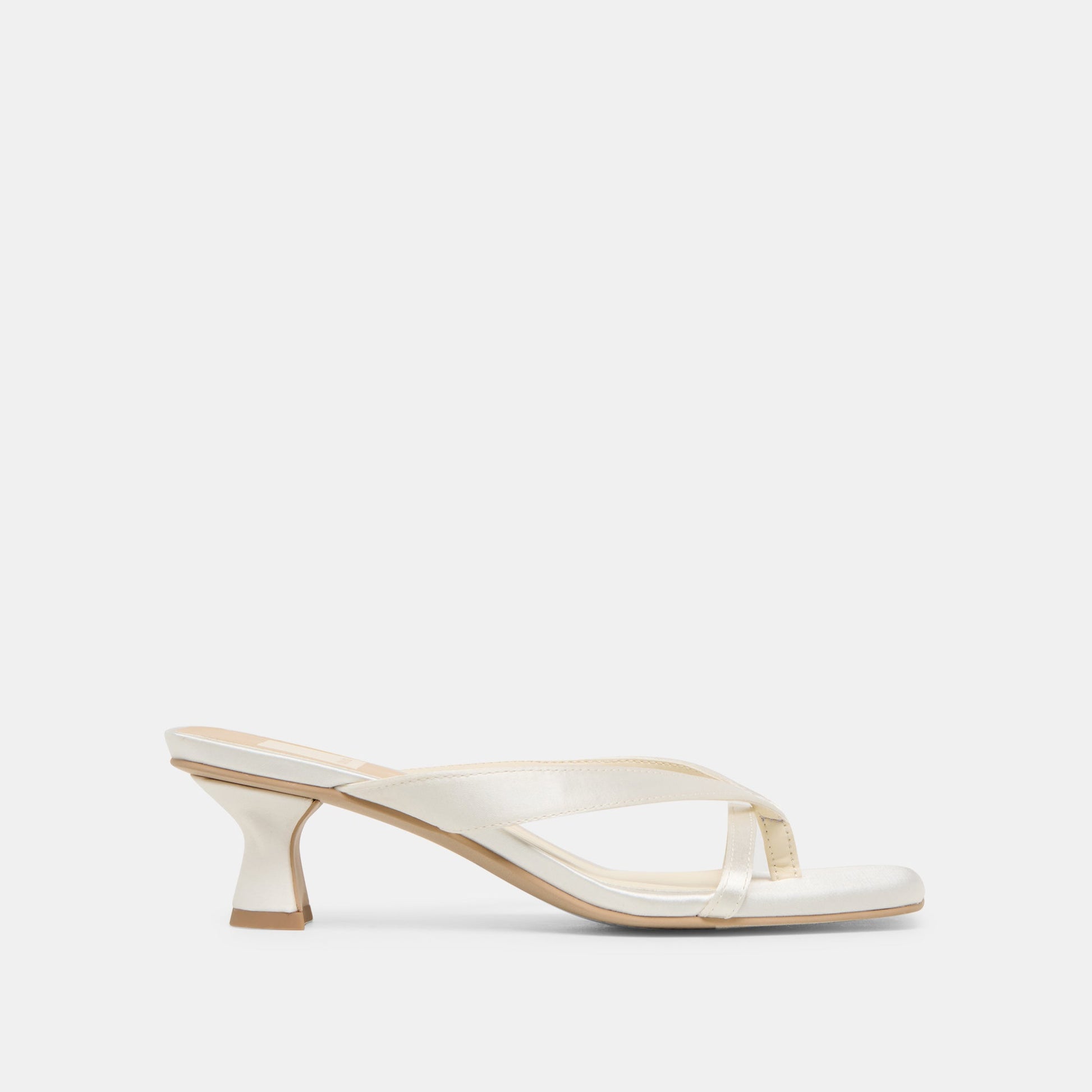 Brevel True White Satin Heels | Dolce Vita