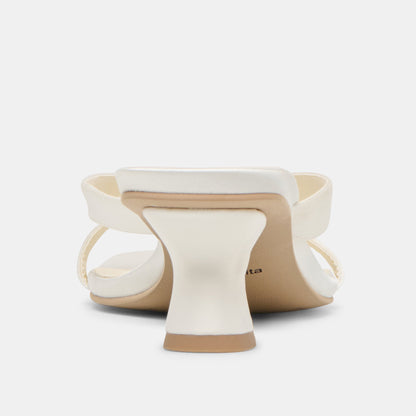 BREVEL HEELS TRUE WHITE SATIN