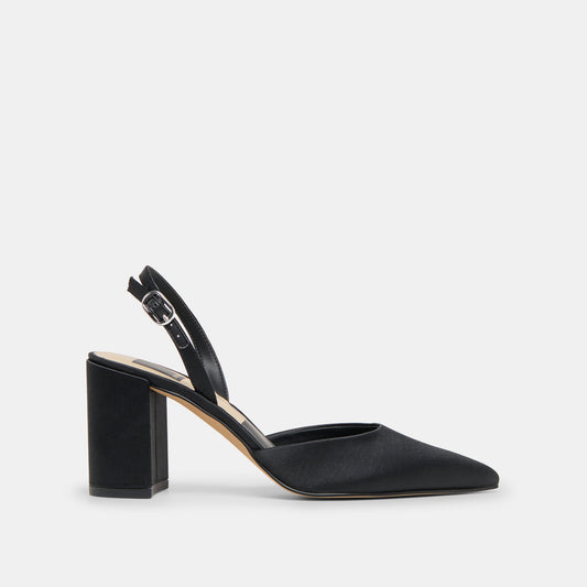 Carel Onyx Satin High Heels | Dolce Vita