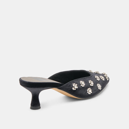 CLARA HEELS NERO VELVET