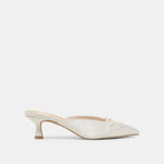 Cleo Off White Satin Heels | Dolce Vita
