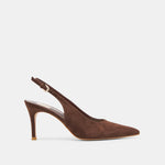 Elasi Dk Brown Nubuck Heels | Dolce Vita