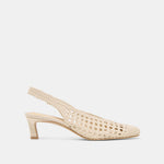 Fawne Creme Woven Stella Heels | Dolce Vita