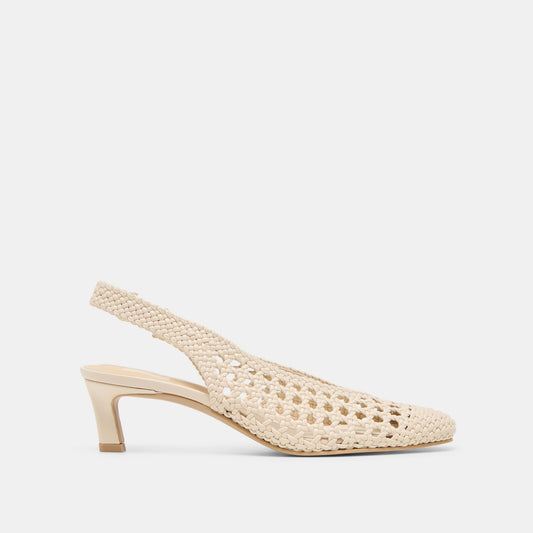 Fawne Creme Woven Stella Heels | Dolce Vita