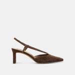 Ginay Dk Brown Suede Heels | Dolce Vita